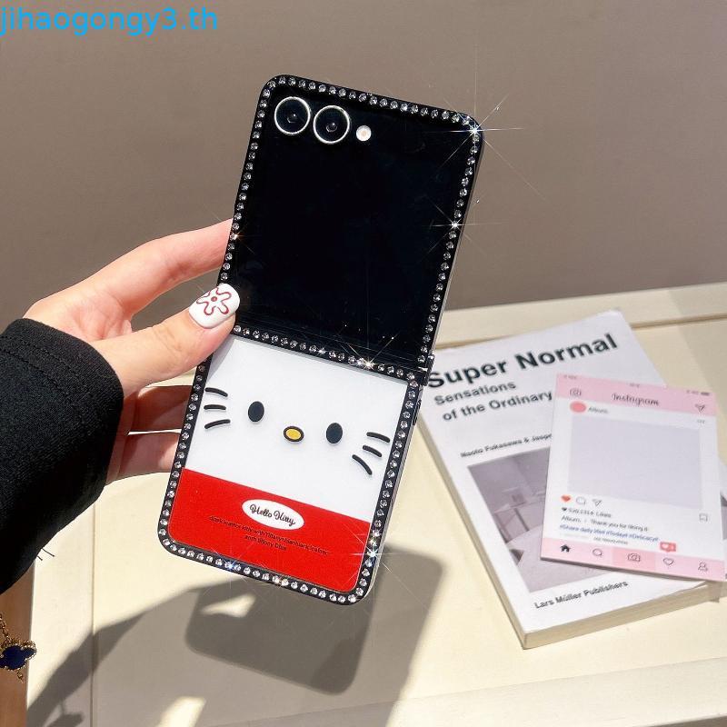 เพชรสีดํา KT เคสโทรศัพท์เหมาะสําหรับ Samsung Galaxy ZFlip7 zflip6 เปลือกแข็งพับสําหรับ Z Flip 7 6 5 