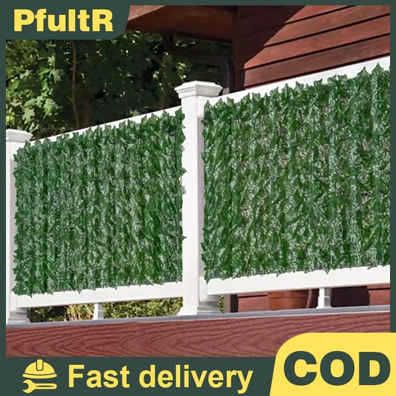Null ประดิษฐ์ Ivy Hedge สีเขียว Leaf รั้วแผง 0.5X3m หน้าจอความเป็นส่วนตัว null