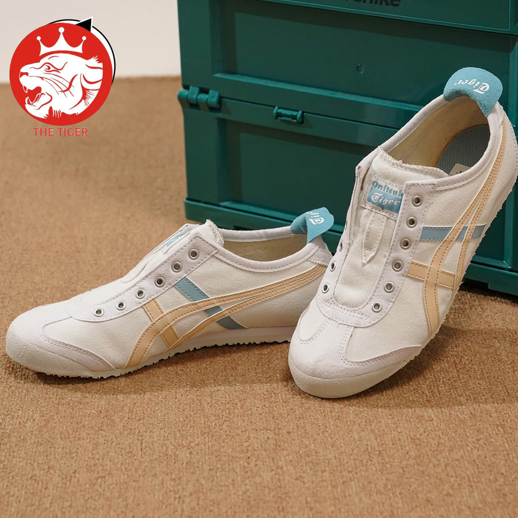 ONITSUKA TIGER Onitsuka MEXICO66 SLIPON ผู้ชายผู้หญิงรองเท้าผ้าใบขี้เกียจ 1182A087103 WBQZ