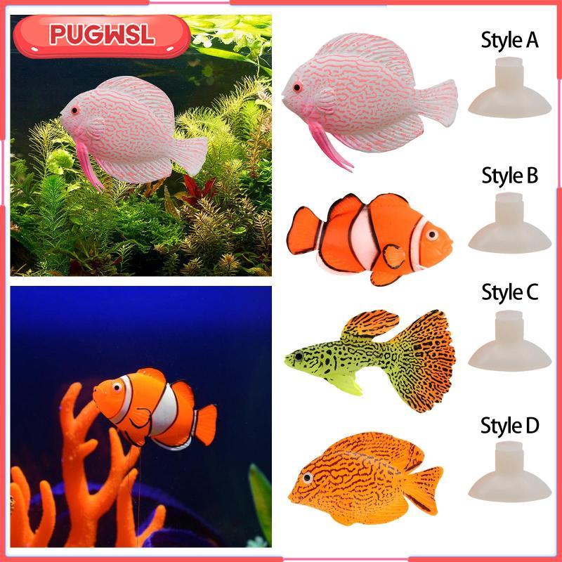 [pugwsl] สัตว์เล็กจําลองปลาหัตถกรรมซิลิโคนตกแต่งตู้ปลาเครื่องประดับสําหรับพิพิธภัณฑ์สัตว์น้ําตู้ปลาอุปกรณ์เสริม