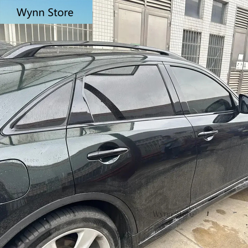 Glossy Black Chrome ลบหน้าต่างสําหรับ Infiniti QX70 FX35 FX35 FX50 2009-2016 Wynn Store
