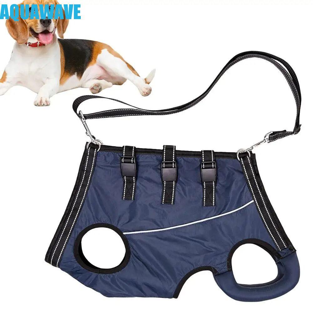 AQUAWAVE พยุงหลังสุนัข, ขารองรับผู้ให้บริการสลิงลูกสุนัขแบบปรับได้, เข็มขัดช่วยเหลือสัตว์เลี้ยงระบายอากาศได้สะดวกขนาดต่างๆ สายรัดยกสุนัขเดิน