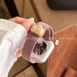 สายรัดหัวเข็มขัดแม่เหล็กรูปหัวใจสามมิติเหมาะสําหรับ ฉันดู49/46/45/44/42/41/40/38มมสายไนลอนเหมาะสําหรับ ฉันดู11/10/9/8/7/6/5/6/5/4/3/2/1