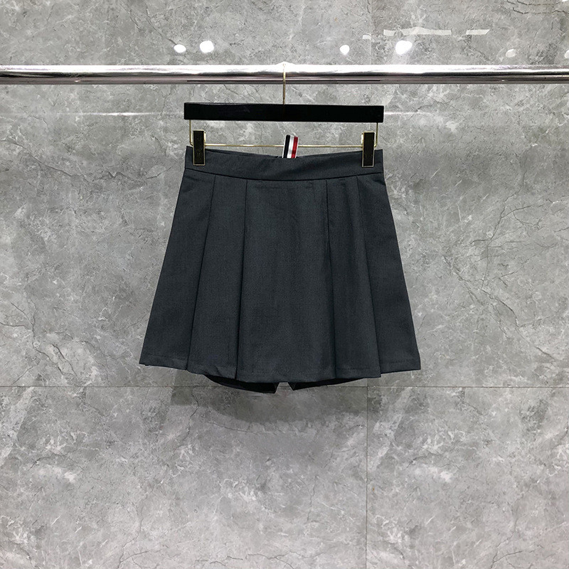 EWUO thombrowne Casual trousers, suit shorts, women's stylish pleated skirt, spring culottes