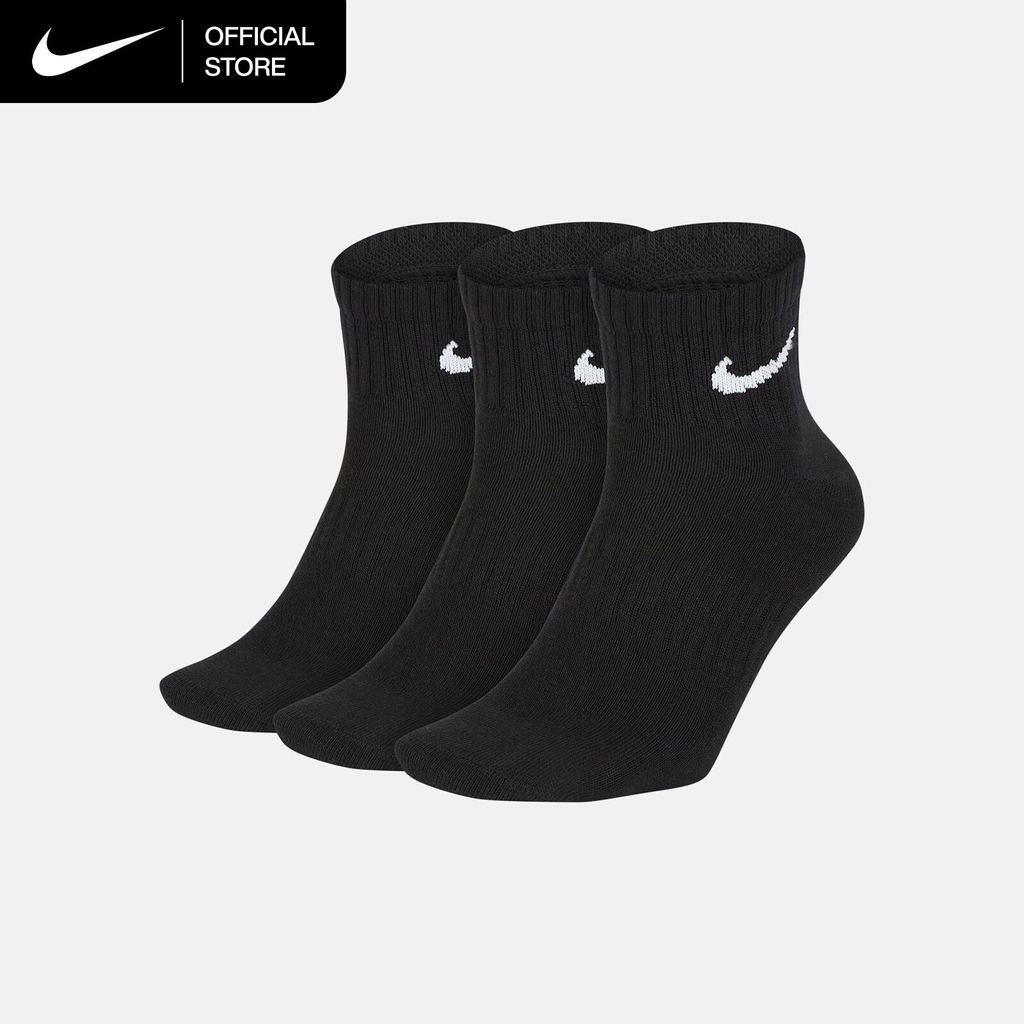 Nike Everyday Lightweight Training Ankle (3 Pairs) Socks - Black [SX7677-010]