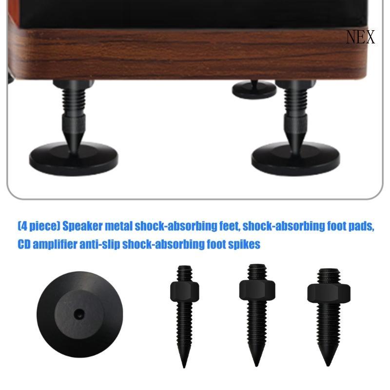 NEX 4pcs Strength Vibration Isolator Spikes Feet Pad สําหรับอุปกรณ์ลําโพง