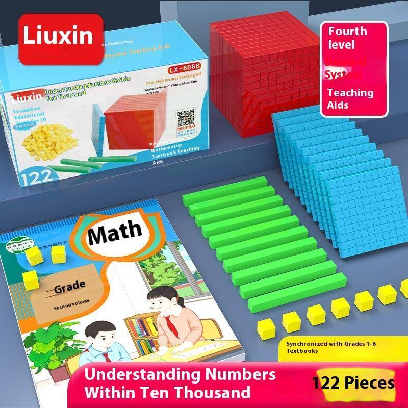 Tweet Kids Math Plaything: Base Ten Blocks Set พร้อมนับก้อน TH
