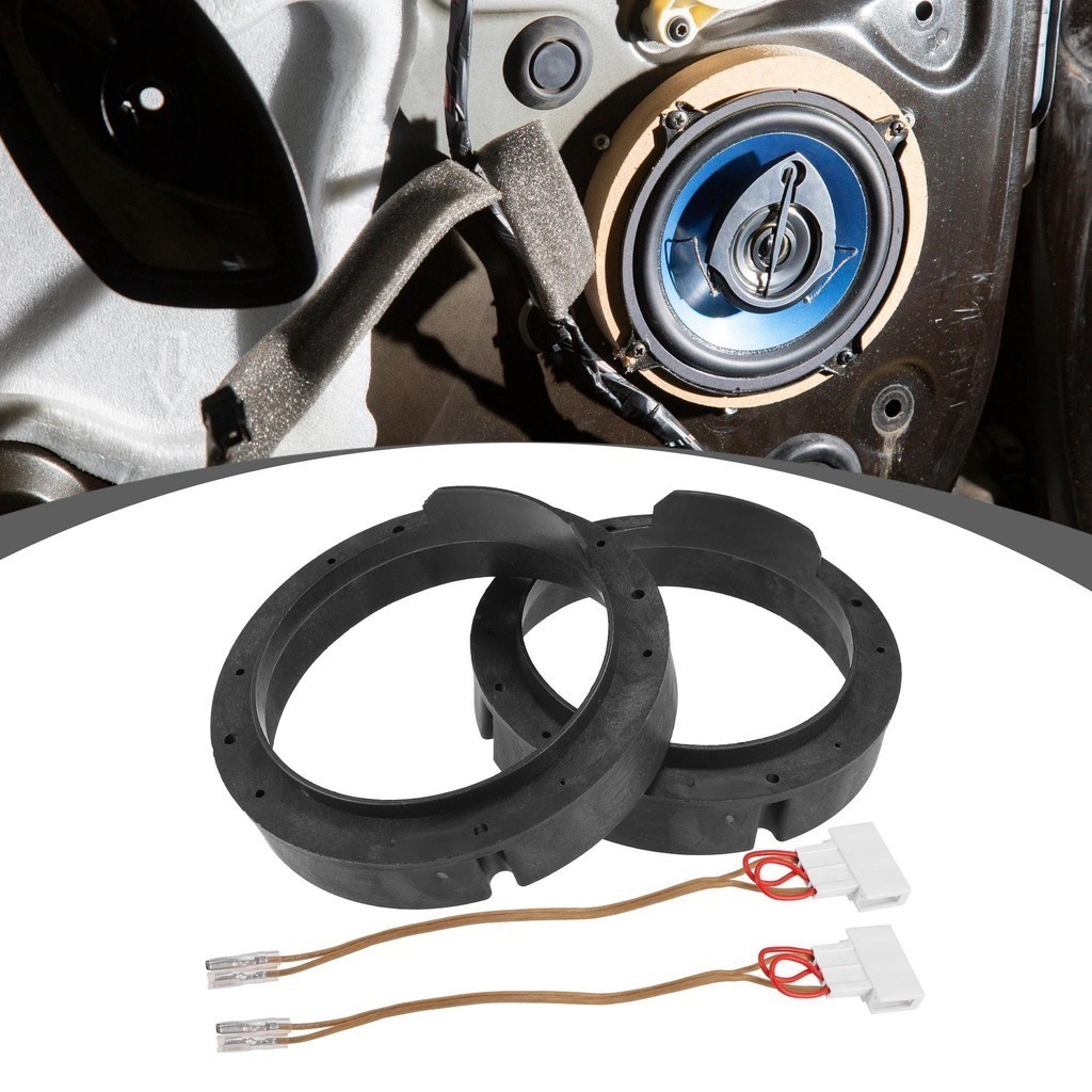X Autohaux 6.5 "อะแดปเตอร์ลําโพงรถ Spacer แหวนลวดผสมสําหรับ Volkswagen Passat 1998-2016 สําหรับ Volk