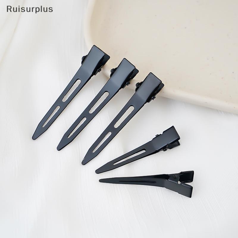 Rui-t กิ๊บติดผม 10PCS คลิปจระเข้กันลื่น สําหรับจัดแต่งทรงผมร้านตัดผม Hairpin