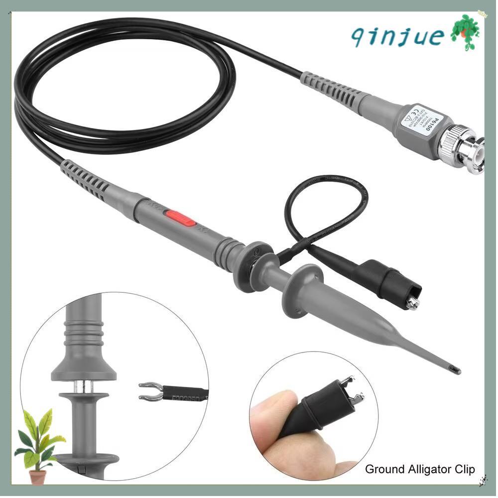 QINJUE 1/2pcs BNC Oscilloscope Probe,ความแม่นยําสูง 100MHz Oscilloscope Probe Kit,แบบพกพาวัดตะกั่ว 1
