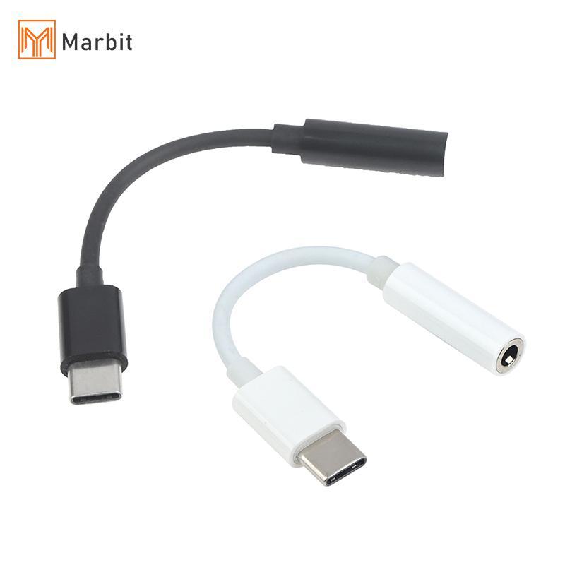 Marbit Type-C ถึง 3.5 มม.AUX Ja หูฟังอะแดปเตอร์เสียงตัวแยกเสียง USB-C Converter หูฟัง Adaptor null