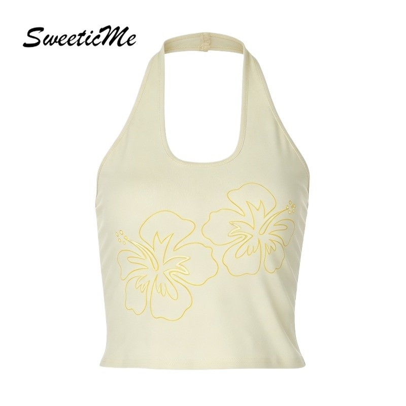 Camisole สตรี ปี 2026 พิมพ์ลายดอกไม้แบบธรรมชาติ กระโปรงเชิ๊ตหลังโล่งแบบห่มไหล่