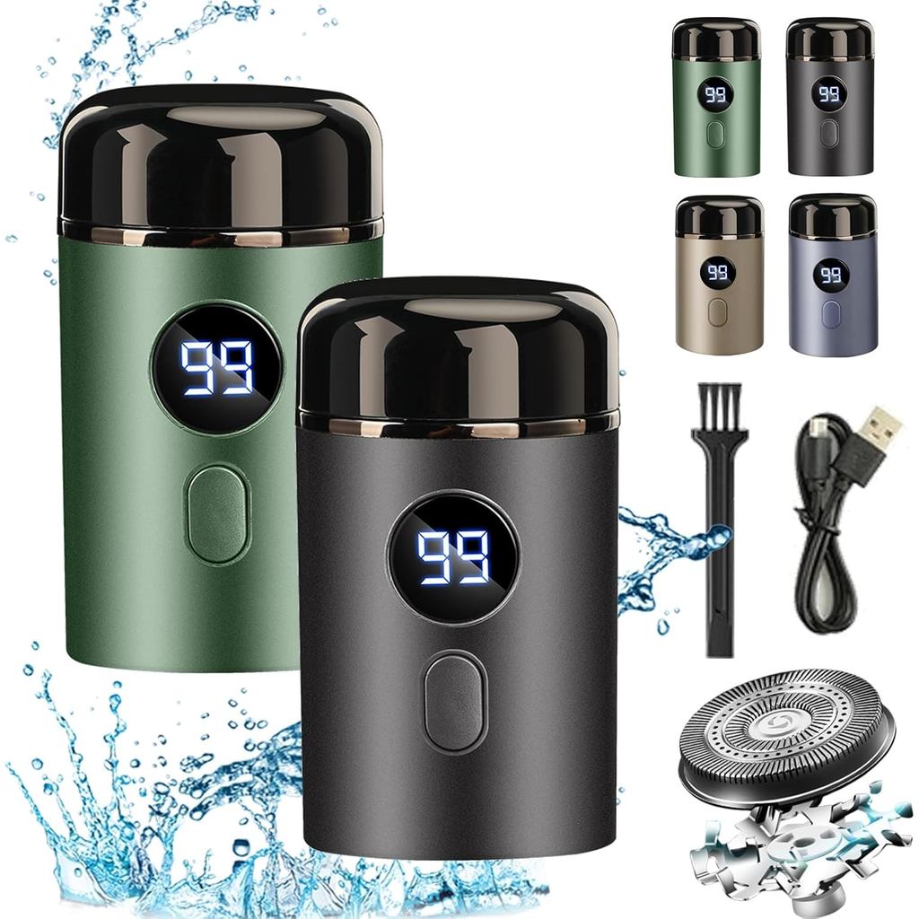 Vi Shaver, Vi Mini Portable Electric Shaver, Vi Razor, Pocket Size Washable Electric Razor for Men, 