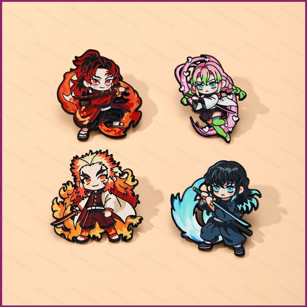 YT4 Demon Slayer: Yoriichi Tsugikuni เคลือบ Pin น่ารัก