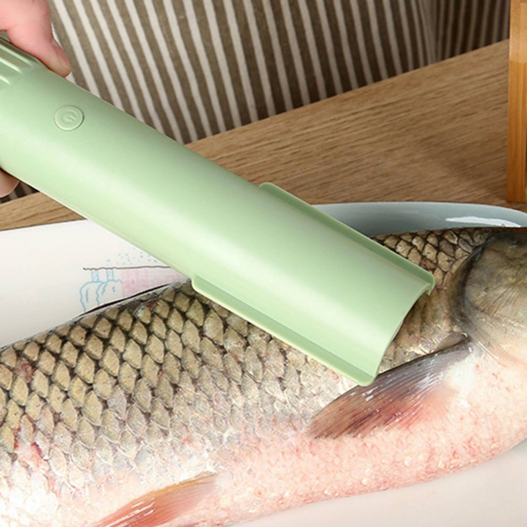 Fast และ Effectless Electric Seafood Scaler การออกแบบกันน้ําไร้สาย Seafood Descaler เครื่องยนต์แบบไม