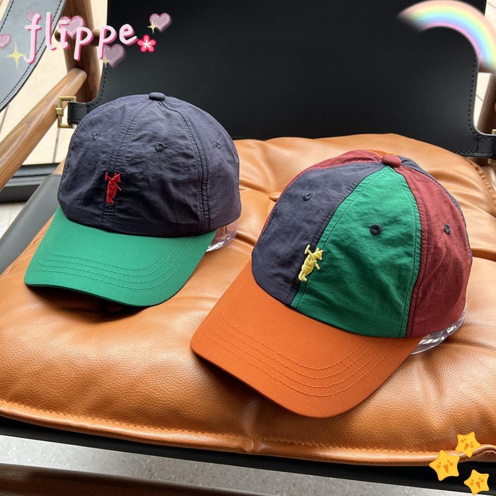 FIPE หมวกเบสบอลแบบลิ้นเป็ด สีประกบแห้งเร็ว ระบายอากาศ น้ำหนักเบาทราบป้องกันแดด เหมาะสำหรับกิจกรรมกลางแจ้งและสวมใส่ลำลอง
