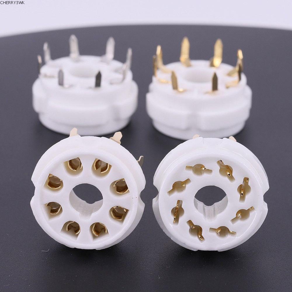 19VJKEPSHOP 1 ชิ้นเซรามิคซ็อกเก็ต, Octal 8Pin K8A ฐานวาล์ว,ทนทาน DIY GZC8-Y GZC8-Y-2 ดีบุก-Plated PC