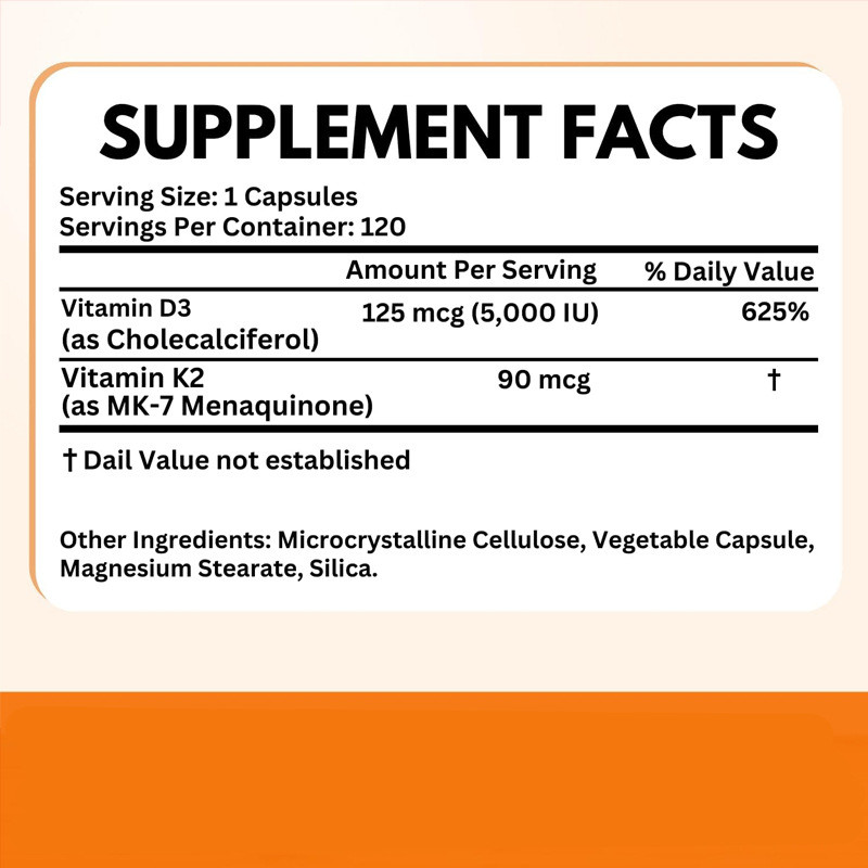Ready Stock Fast Shipping สินค้าขายดี วิตามิน D3+K2 Softgel Vitamin _ D3+K2 _ softgel Factory OE _ M