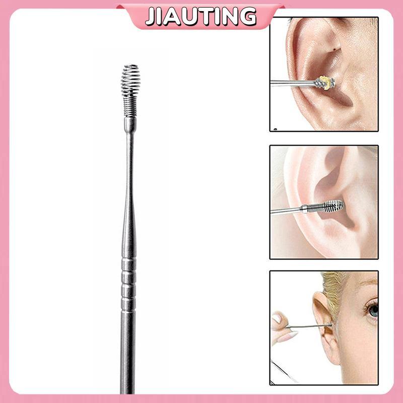 JIAUTING เกลียวนวดหู Pi 360° เครื่องมือ Earpi สแตนเลสเกลียวแบบพกพาเกลียว JANAUTING