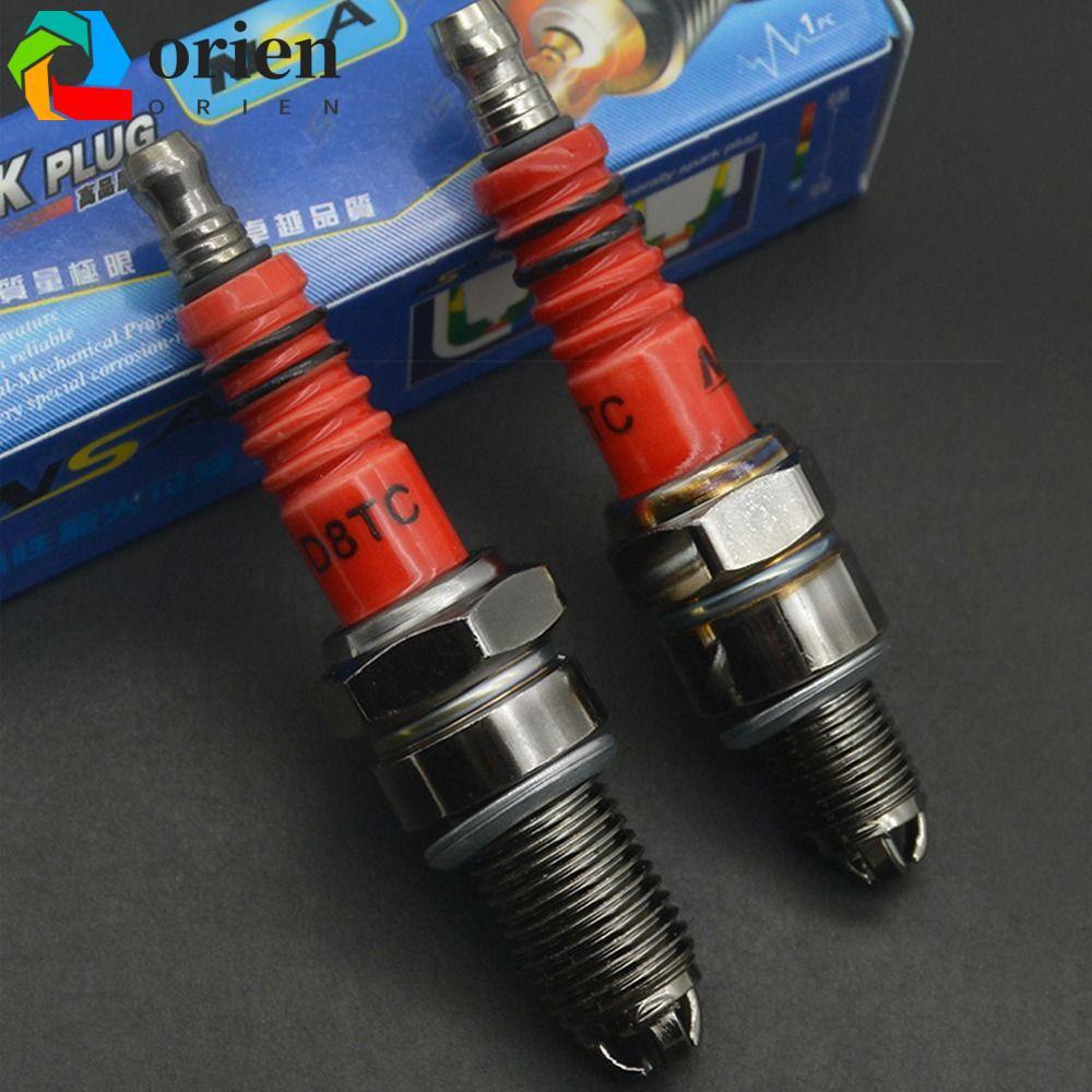 ORIEN Racing Sparking Plug, 3 Triple Electrode โลหะรถจักรยานยนต์ Spark Plug, Universal A7TC D8TC Dir