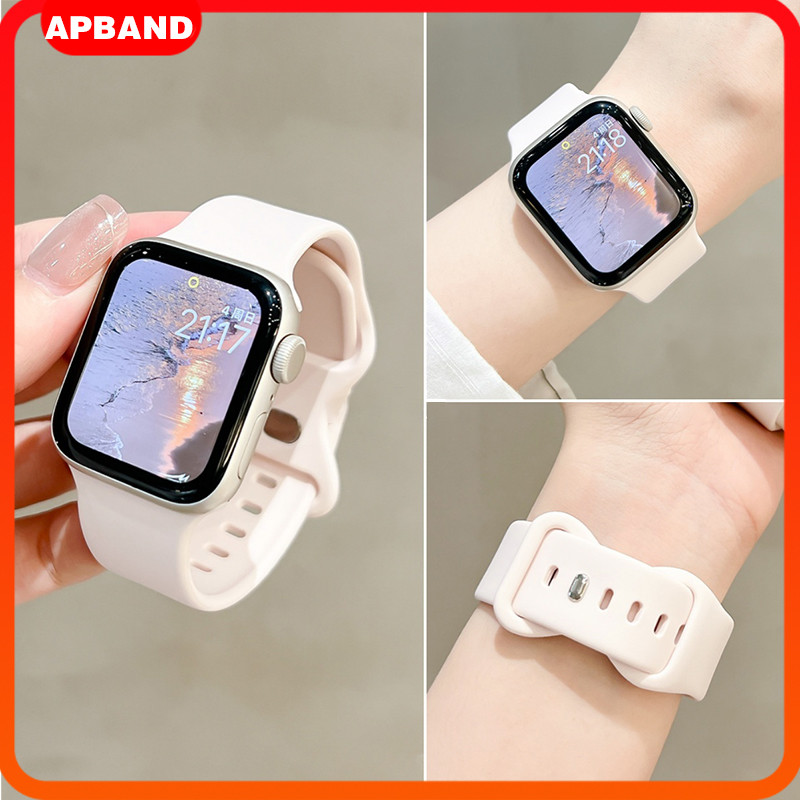 สายยางกีฬาอ่อน for Smart Watch IWatch SE Ultra 3 2 Series 11 10 9 8 7 6 5 4 3 49 46 45 44 42 41 38มม.