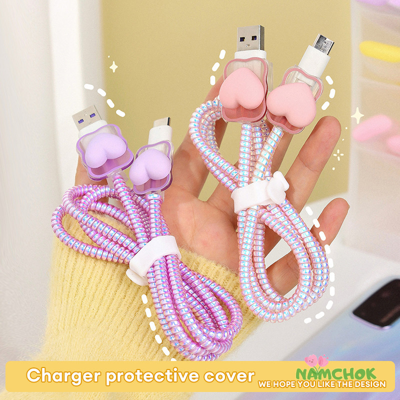 เคสป้องกันสายดาต้าสายชาร์จหัวใจเหมาะสำหรับ USB-TYPE-C-NK
