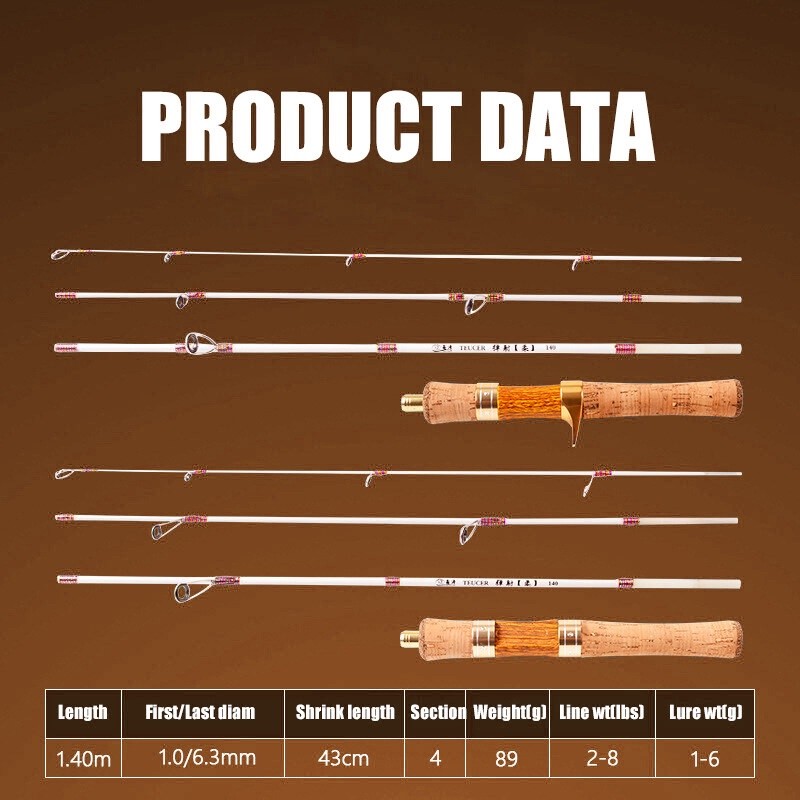 1.4M ULX EXTRA SOFT Rod Ultralight Spinning Rod Baitcasting Rod Protable Travel Rod UL Fishing Rod F