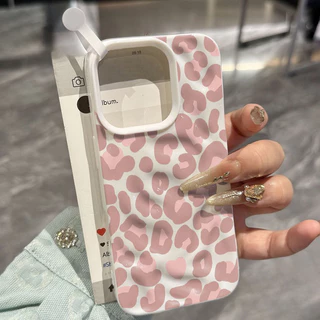 เคสไอโฟน17 สำหรับ IPhone 15 11 16 13 14 12 Pro Max XR X XS MAX 15 16 14 6 6S Plus เคสลายเสือดาวหวานๆ ของแบรนด์สุดเทรนดี้