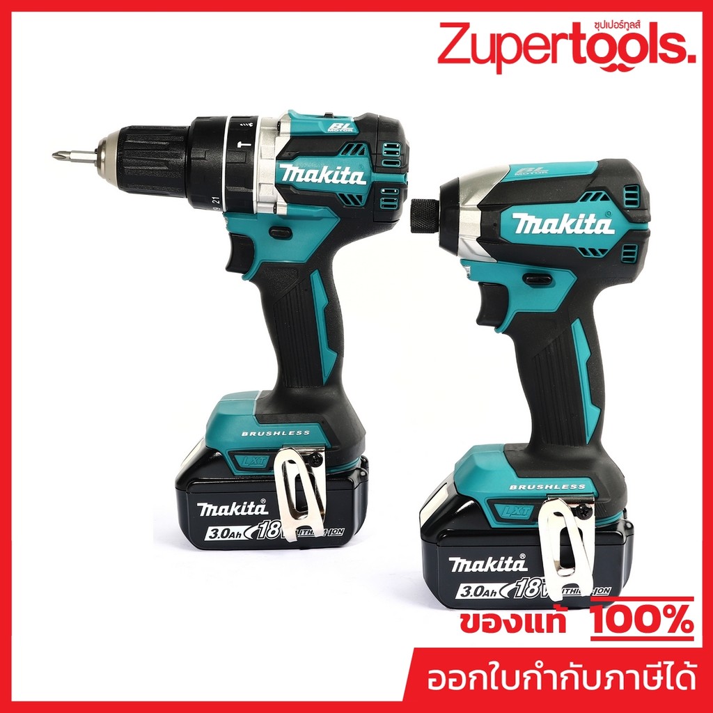 MAKITA DLX2180J ชุด Combo DHP484Z+DTD153Z 18 โวลต์ กล่อง MAKPAC รวมแบตเตอรี่-แท่นชาร์จ (มากีต้า)