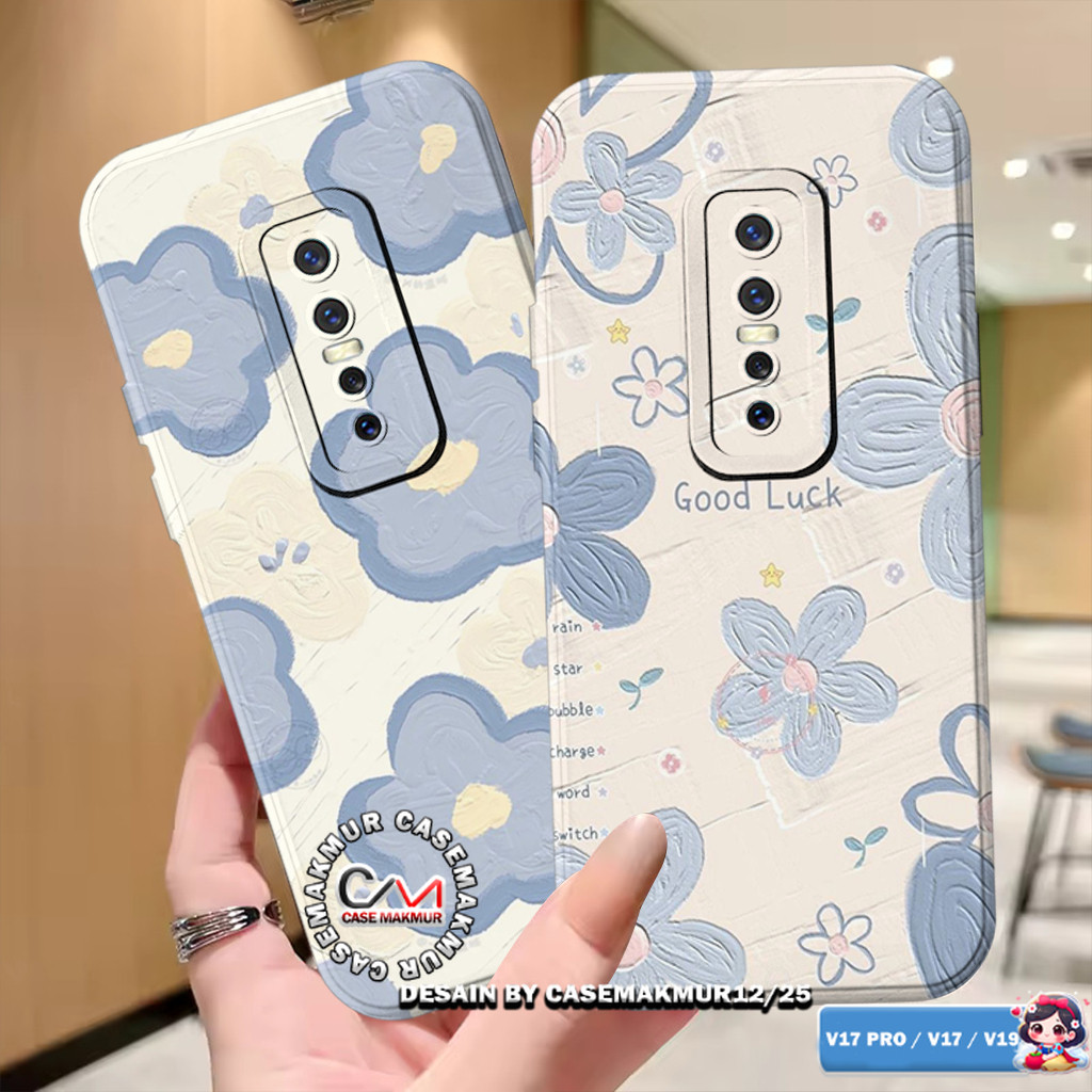 เคสนิ่มสําหรับ Vivo V17 Pro / V17 / V19 Case Soft Floral Motif ตัวป้องกันกล้อง