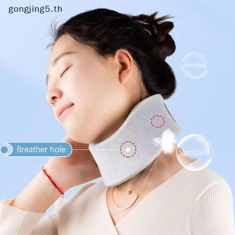 Gongjing5.th 1 Pack คอสนับสนุนปรับคอปากมดลูกฟองน้ําคอ Protector สําหรับ Sleep Relief คอปวด Breathabl