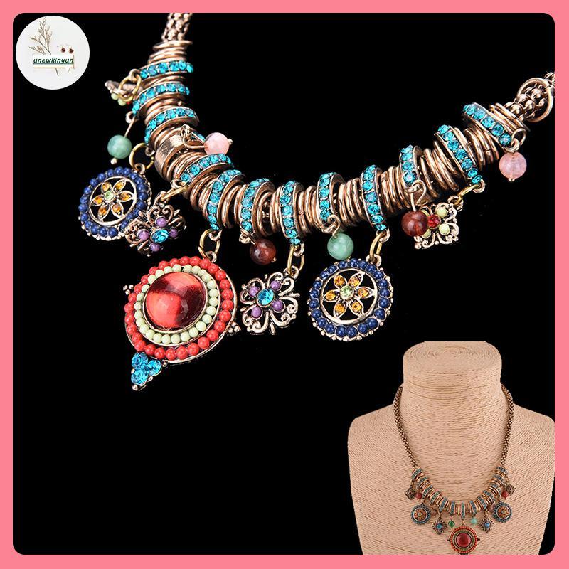 UU ใหม่ยิปซีชาติพันธุ์ชนเผ่า Boho โซ่ Bid สร้อยคอ sel จี้ Fringe VN