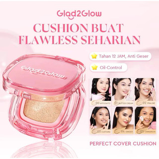 BASE COVERAGE Glad2Glow Perfect Cover Cushion Oil-Control matte Foundation Waterproof Sweatproof Finish Poreless Cushion Refill BB CC Cream