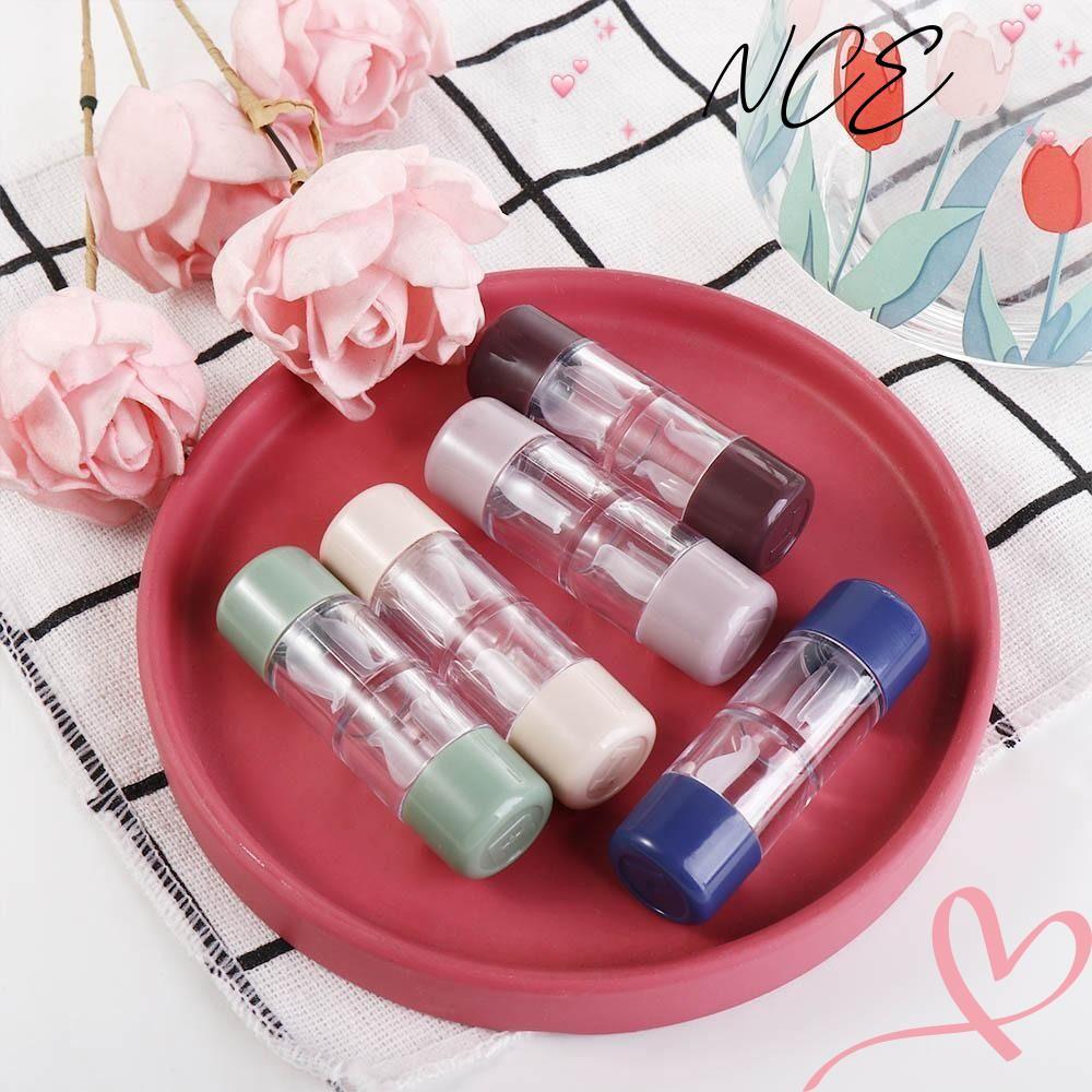 คอนแทคเลนส์ NCE พร้อมกล่องใส่ทรงกระบอกสำหรับการพกพาและดูแลเลนส์ RGP