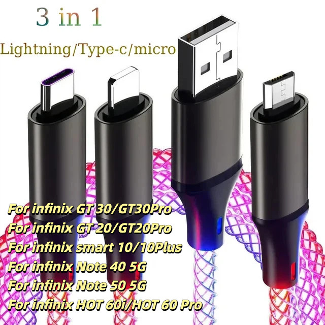 KY68 1PC Fast Charging RGB Breathing Luminous Gradient Light ข้อมูลสําหรับInfinix GT 30 GT30Pro GT 2