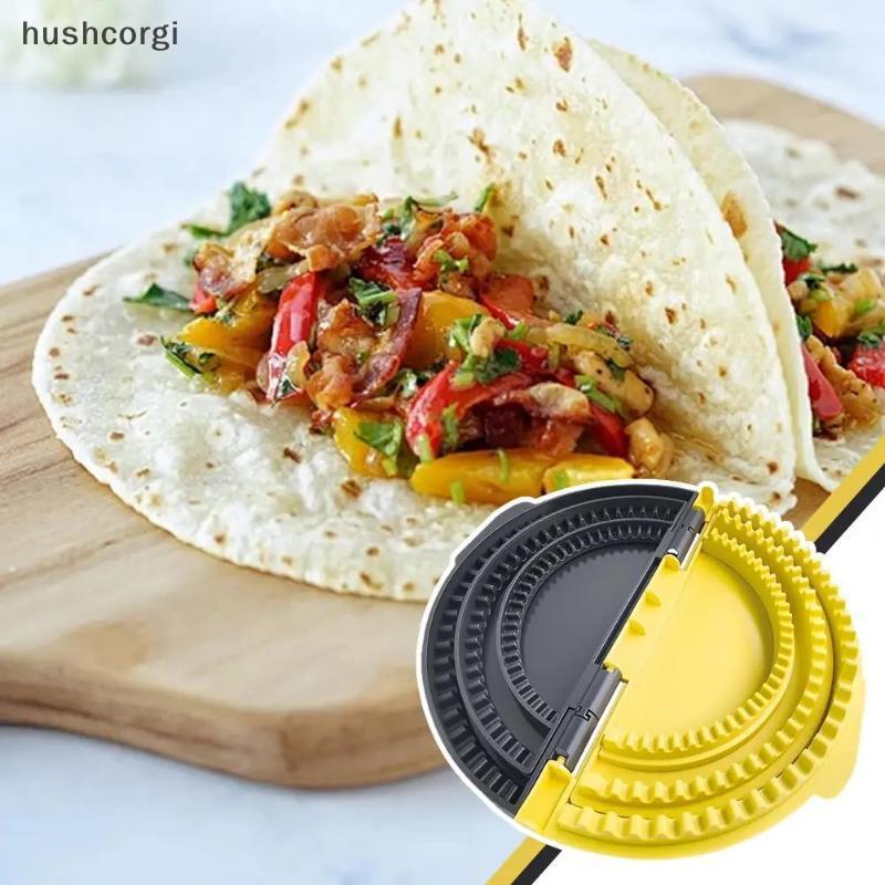 [hushcorgi] 3-in-1 Tortilla Sealer, Tacos Tortilla Crimper Maker, ปรับขนาดได้, สําหรับขนาด 6"-10" Cr