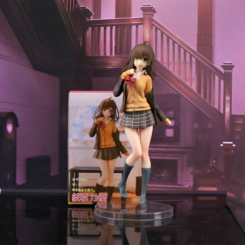 การโกนหนวดและหยิบนักเรียนหญิงมัธยมปลาย Ogihara Sayu โต๊ะโมเดลทํามือสองมิติ