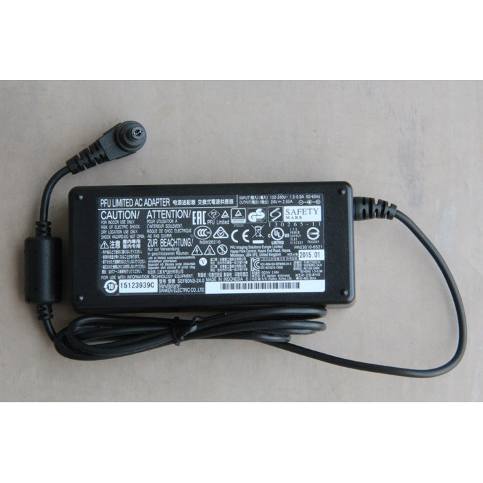 24V2.65a Original Fujitsu fi6125/6225/6240/6130/7130 Scanner Power Adapter