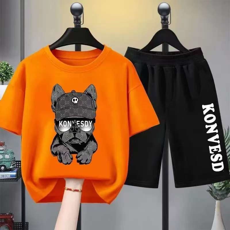 【จัดส่งไทย】2ชิ้น BOBเซ็ตชุดเด็ก เสื้อ+กางเกง ชุดสองชิ้นชุดกีฬาสำหรับเด็ก ใหม่สำหรับฤดูร้อนปี 2568 ชุดกางเกงขาสั้นแขนสั้น - รูปที่ 2