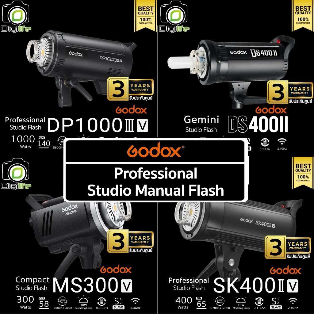 Godox Flash Manual - DP400IIIV, DP600IIIV, DP800IIIV, DP1000IIIV, DS400II, MS200V, MS300V SK300IIV, 