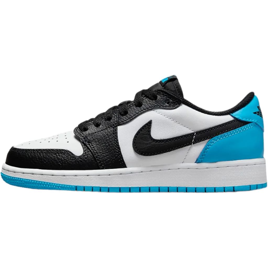Jordan 1 Low OG Grade Schoo White/DK Powder Blue-Black CZ0858-104 6.5Y