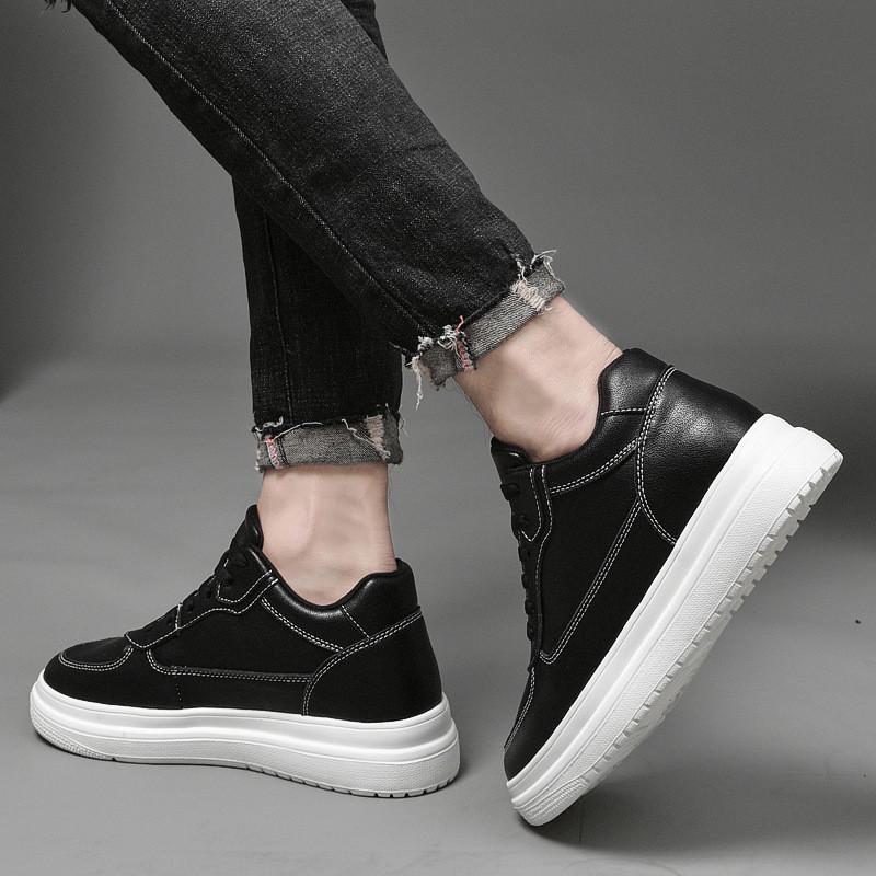 Men's Height Increasing Shoes6-8cm Men's Invisible Height Increasing Shoes10cm Genuine Leather Trend