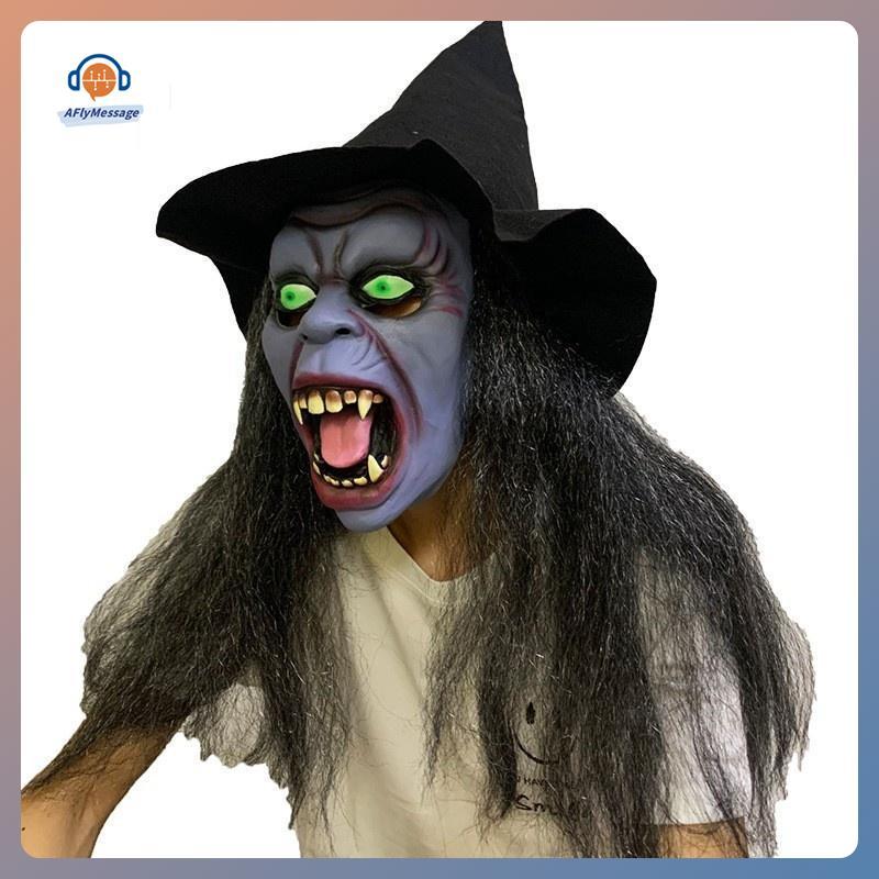 AFl ฮาโลวีนหัวหมูแม่มด Alien หน้ากากคอสเพลย์หน้ากากหมวกกันน็อค NPC ตลก Prank Scare Terror หมวกบาร์ปา