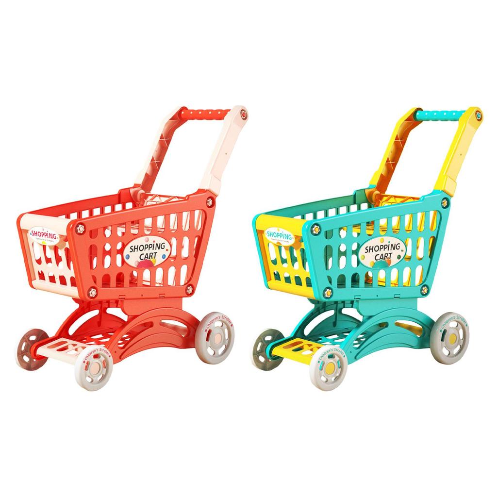 [wishshopeljjda] Kids Shopping Cart Trolley Toys Mini Supermarket Shopping Cart Model 3 ชั้น