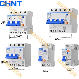 Chint 30mA 100mA 300mA RCBO 10A 16A 20A 25A 32A 40A 63A NXBLE-63YH ประเภท C 1PP + N 2P 3P + N 4P 230V Residual Current ดําเนินการ Circuit Breaker