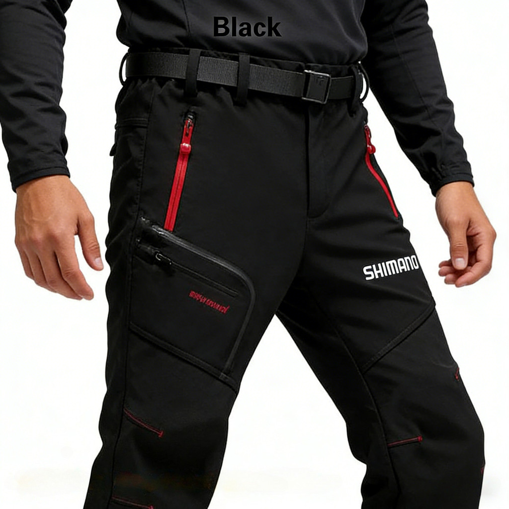 ผู้ชายกลางแจ้ง SHIMANO กางเกงตกปลากีฬา Windproof Mens กางเกง Plus ขนาด Camping กางเกงกันน้ํา
