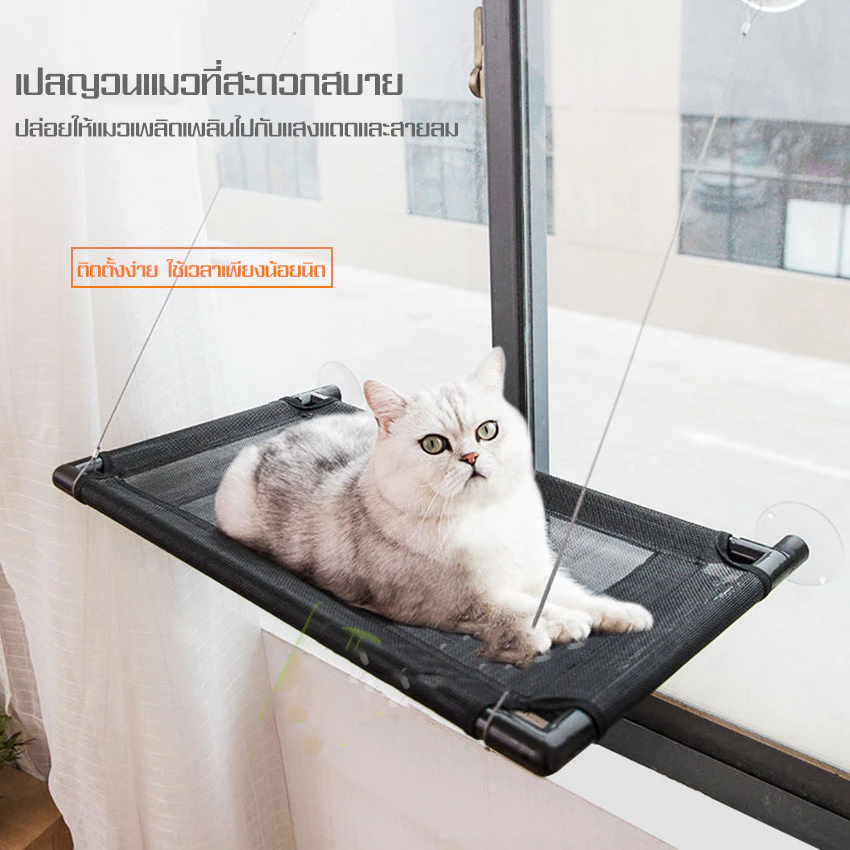 เปลแมวติดกระจก เปลแมวติดผนัง ที่นอนแมว thumbnail 9