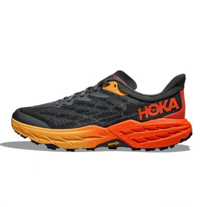 Hoka One One Speedgoat 5 รองเท้าวิ่งข้ามประเทศสําหรับผู้ชายตาข่ายระบายอากาศดูดซับแรงกระแทกกีฬา NI1T