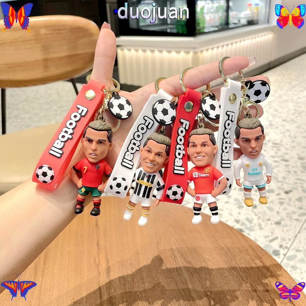 พวงกุญแจ DUOJUAN, Football Star Ronaldo Messi Figure Doll Key Chain, Championship Jewelry Creative C