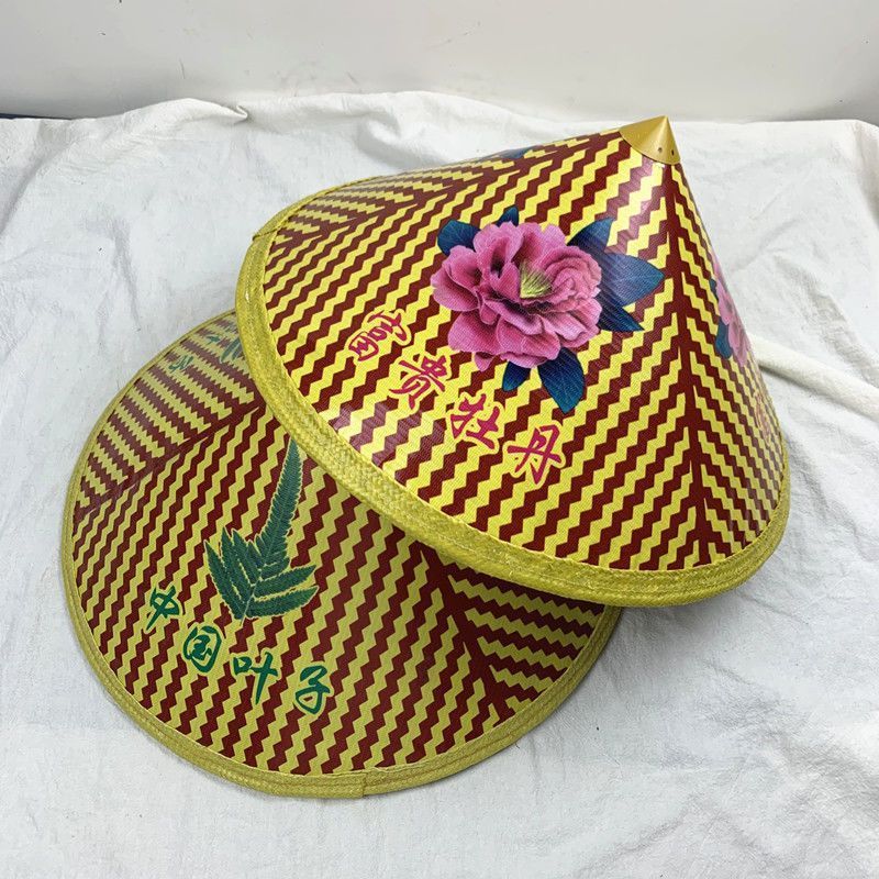 手工竹编帽子男女户外干活防晒防雨帽夏季遮阳帽斗笠帽钓鱼太阳帽12.24Handmade Bamboo Hats for Men and Women's Outdoor Work Sunscreen R